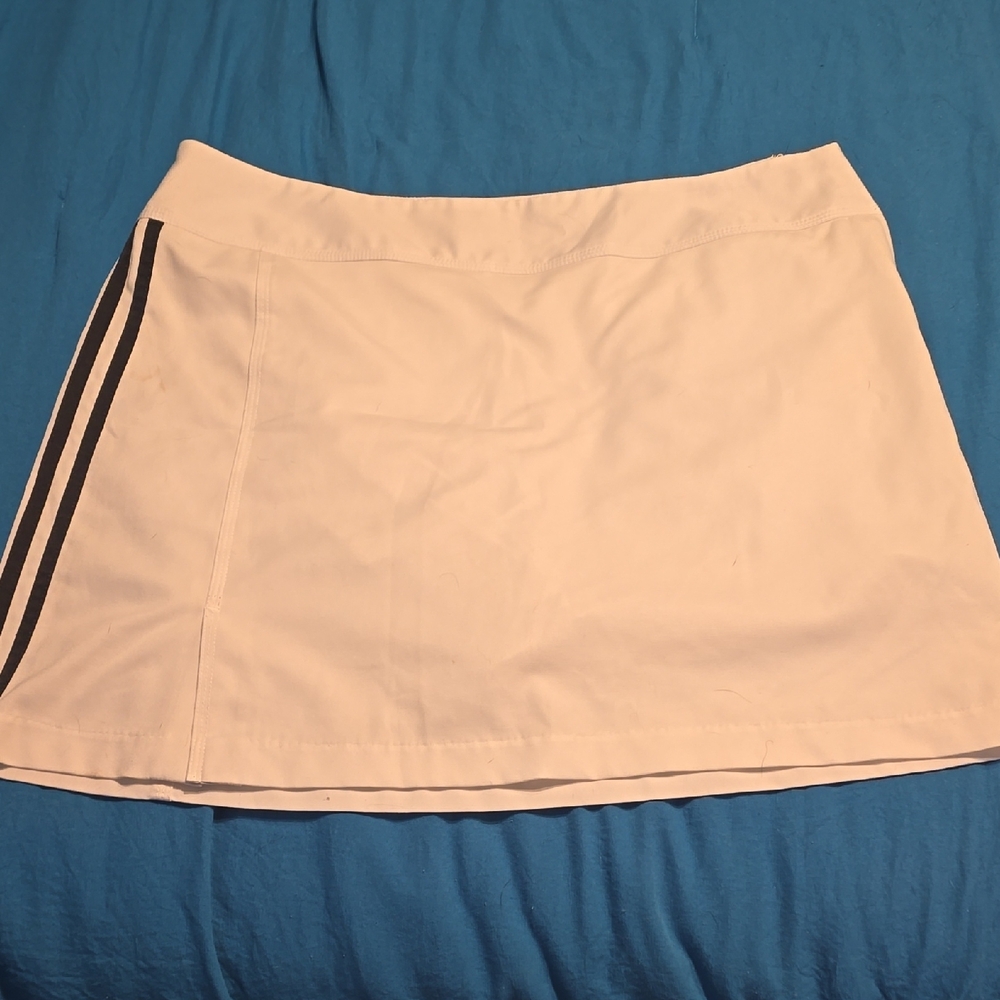 White Skirt with Black Stripes